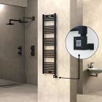 Haıtı Elektrikli Havlupan 400X1500 Düz Siyah (Ktx1 Termostat) 600W