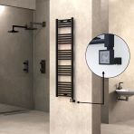 Haıtı Elektrikli Havlupan 400X1500 Düz Siyah (Ktx3 Termostat) 600W