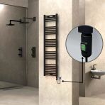 Haıtı Elektrikli Havlupan 400X1500 Düz Siyah (Onoff Düğmeli) 600W
