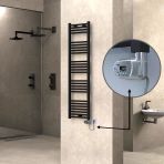 Haıtı Elektrikli Havlupan 400X1500 Düz Siyah (Thesis Termostat) 600W