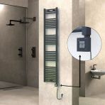 Haıtı Elektrikli Havlupan 400X1800 Düz Antrasit (Ktx1 Termostat) 600W Spiral Kablolu
