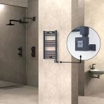 Haıtı Elektrikli Havlupan 400X700 Düz Antrasit (Ktx1 Termostat) 300W