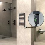 Haıtı Elektrikli Havlupan 400X700 Düz Antrasit (Onoff Düğmeli) 300W