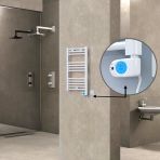 Haıtı Elektrikli Havlupan 400X700 Düz Beyaz (Musa Termostat) 300W