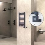Haıtı Elektrikli Havlupan 400X800 Düz Antrasit (Ktx1 Termostat) 300W