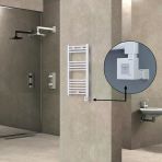 Haıtı Elektrikli Havlupan 400X800 Düz Beyaz (Ktx1 Termostat) 300W