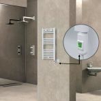 Haıtı Elektrikli Havlupan 400X800 Düz Beyaz (Onoff Düğmeli) 300W