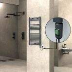 Haıtı Elektrikli Havlupan 500X1000 Düz Antrasit (Onoff Düğmeli) 600W