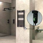 Haıtı Elektrikli Havlupan 500X1000 Düz Siyah (Onoff Düğmeli) 600W