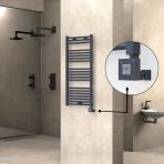 Haıtı Elektrikli Havlupan 500X1100 Düz Antrasit (Ktx1 Termostat) 600W