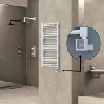 Haıtı Elektrikli Havlupan 500X1100 Düz Beyaz (Ktx3 Termostat) 600W