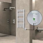 Haıtı Elektrikli Havlupan 500X1100 Düz Beyaz (Onoff Düğmeli) 600W