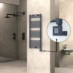 Haıtı Elektrikli Havlupan 500X1200 Düz Antrasit (Ktx1 Termostat) 600W
