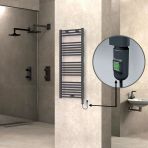 Haıtı Elektrikli Havlupan 500X1200 Düz Antrasit (Onoff Düğmeli) 600W