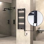 Haıtı Elektrikli Havlupan 500X1200 Düz Siyah (Oned Onoff) Sağ 600W