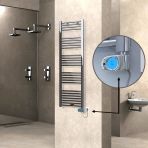 Haıtı Elektrikli Havlupan 500X1500 Düz Krom (Musa Termostat) 600W