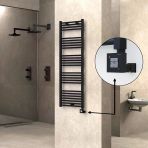 Haıtı Elektrikli Havlupan 500X1500 Düz Siyah (Ktx1 Termostat) 600W