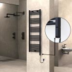 Haıtı Elektrikli Havlupan 500X1500 Düz Siyah (Oned Onoff) Sağ 600W