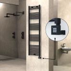 Haıtı Elektrikli Havlupan 500X1800 Düz Siyah (Ktx1 Termostat) 1000W