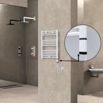 Haiti Elektrikli Havlupan 500x700 Düz Beyaz Parlak (OneD On/Off ) Sağ 300 Watt