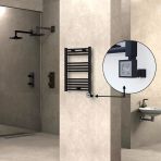 Haıtı Elektrikli Havlupan 500X700 Düz Siyah (Ktx3 Termostat) 300W