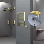 Haıtı Elektrikli Havlupan 500X800 Düz Altın (Thesis Termostat) 200W