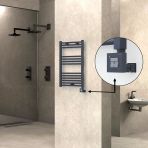 Haıtı Elektrikli Havlupan 500X800 Düz Antrasit (Ktx1 Termostat) 300W