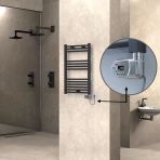 Haıtı Elektrikli Havlupan 500X800 Düz Antrasit (Thesis Termostat) 300W