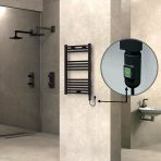 Haıtı Elektrikli Havlupan 500X800 Düz Siyah (Onoff Düğmeli) 300W