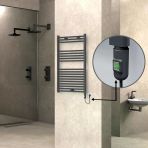 Haıtı Elektrikli Havlupan 600X1000 Düz Antrasit (Onoff Düğmeli) 600W