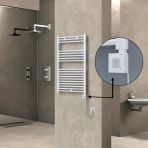 Haıtı Elektrikli Havlupan 600X1000 Düz Beyaz (Ktx1 Termostat) 600W Spiral Kablolu