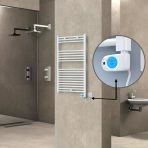 Haıtı Elektrikli Havlupan 600X1000 Düz Beyaz (Musa Termostat) 600W
