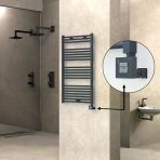 Haıtı Elektrikli Havlupan 600X1100 Düz Antrasit (Ktx1 Termostat) 600W