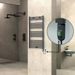 Haıtı Elektrikli Havlupan 600X1100 Düz Antrasit (Onoff Düğmeli) 600W