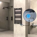 Haıtı Elektrikli Havlupan 600X1100 Düz Siyah (Musa Termostat) 600W