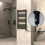 Haıtı Elektrikli Havlupan 600X1100 Düz Siyah (Onoff Düğmeli) 600W