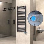 Haıtı Elektrikli Havlupan 600X1500 Düz Antrasit (Musa Termostat) 900W