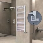 Haıtı Elektrikli Havlupan 600X1500 Düz Beyaz (Ktx3 Termostat) 1000W