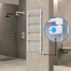 Haıtı Elektrikli Havlupan 600X1500 Düz Beyaz (Musa Termostat) 900W