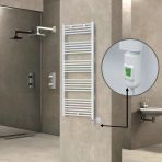 Haıtı Elektrikli Havlupan 600X1500 Düz Beyaz (Onoff Düğmeli) 900W