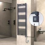 Haıtı Elektrikli Havlupan 600X1800 Düz Antrasit (Ktx1 Termostat) 1000W Spiral Kablolu
