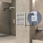 Haıtı Elektrikli Havlupan 600X700 Düz Beyaz (Ktx1 Termostat) 300W Spiral Kablolu