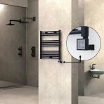 Haıtı Elektrikli Havlupan 600X700 Düz Siyah (Ktx3 Termostat) 300W