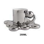 HaiTun 250 ml Düzensiz Plaka ile Yaratıcı Gezegen Kupa Nordic Seramik Kahve Çay Bardağı Daire Seti Drinkware Benzersiz Doğum Günü Düğün Hediyeleri | Kupa ve tabaklar (Yurt Dışından) - 1 Adet - Gümüş