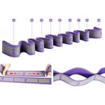 HaiTun Yoga Streç Band Fitness Streç Bant Direnç Bant Özelleştirilmiş Dijital Streç Elastik Bant (Yurt Dışından) - Mor