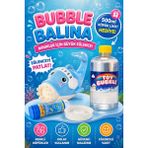 Hak-İş Oyuncak 500ML Likit Hediyeli Fish Pilli Köpük Atan Tabanca Oyuncağı Bubble Gun - Mavi