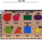 Hak-İş Oyuncak Ahşap Geometrik Şekiller Bul-Tak
