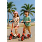 hak-iş oyuncak Dude 2 Teker Katlanabilir Kırmızı Scooter - Ayarlanabilir Direksiyon , Destek Ayağı (1 adet)