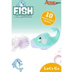 Hak-İş Oyuncak Fish Çok Delikli Pilli Köpük Atan Tabanca Oyuncağı Bubble Gun Mavi