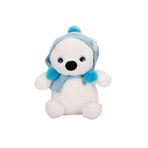 hak-iş oyuncak Peluş Kutup Ayı Şapkalı Atkılı 30 Cm
